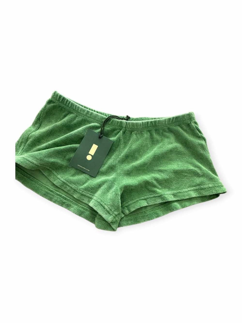 Daily Drills Terry Micro Shorts XS/S Sunbleached Lucky Green - Picture 2 of 6